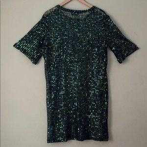 Sequin T-shirt dress